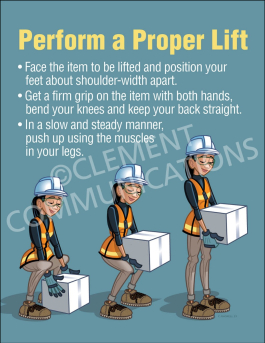 Safe Lifting - Perform a Proper Lift Poster