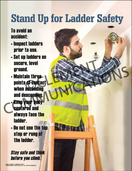 Stand Up for Ladder Safety Poster