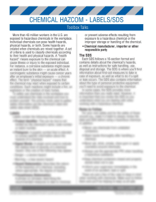 Chemical HazCom: Labels-SDS