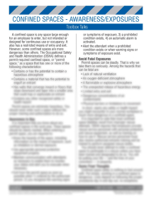 Confined Space: Awareness and Exposure