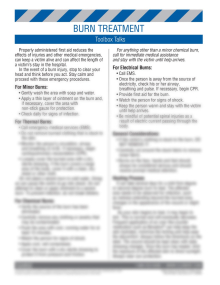 First Aid - Burn Treatment