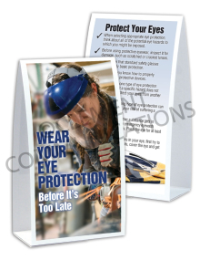 Eye Protection – Face Shield Table-top Tent Cards