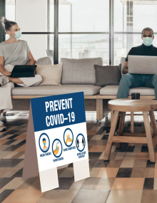 Prevent COVID Indoor Floor Sign