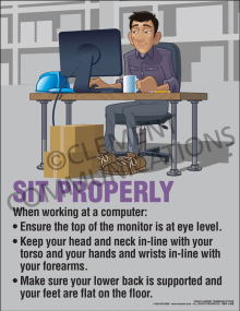 Ergonomics - Sit Properly Poster