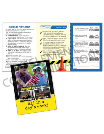 Accident Prevention - Trio - Safety Pocket Guide with Quiz Card