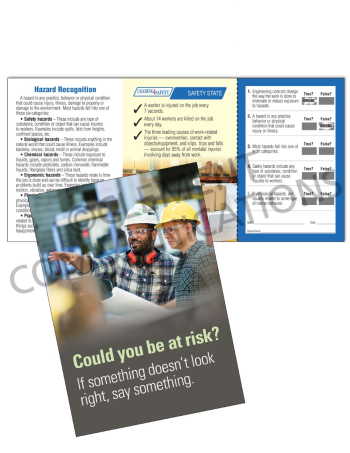 Hazard Identification - Risk – Safety Pocket Guide with Quiz Card