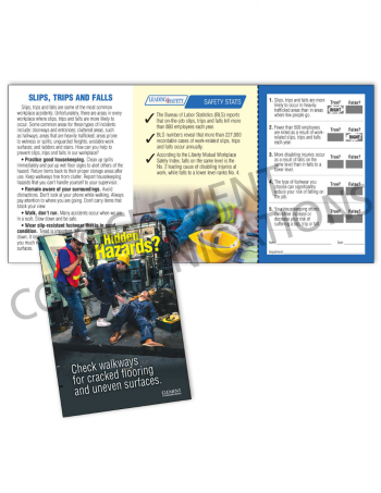 Slips, Trips, Falls - Hidden Hazards - Safety Pocket Guide with Quiz Card