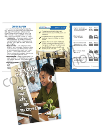 Office Safety - Clean - Safety Pocket Guide with Quiz Card