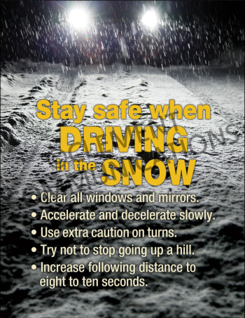 Winter Hazards - Driving in the Snow - Poster