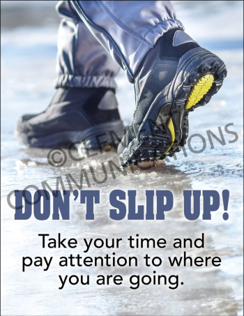 Winter Hazards - Don't Slip Up - Poster