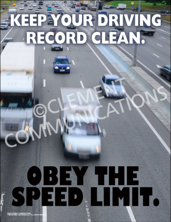 Obey the Speed Limit Poster